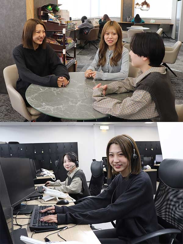 カスタマーサポート◆年休120日以上／完休2日／カフェスペースあり／駅チカ／服装・髪色・ネイル自由